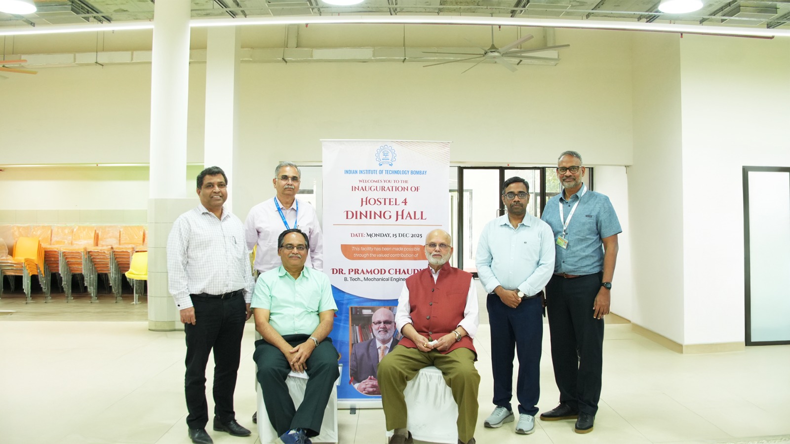 IIT Bombay to Name Reconstructed H4 Dining Hall, the Institute's Largest Dining Facility, in Honour of Dr. Pramod Chaudhari
