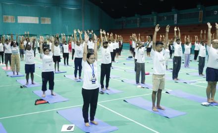 10th International Day of Yoga, IIT Bombay,IDY, Prof. Shireesh Kedare, Surya Namaskar,Yoga,Yogastha, Prof. K. Satya Lakshmi