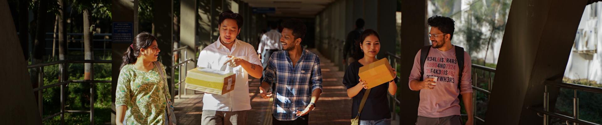 A group of students enjoying their time at Institute