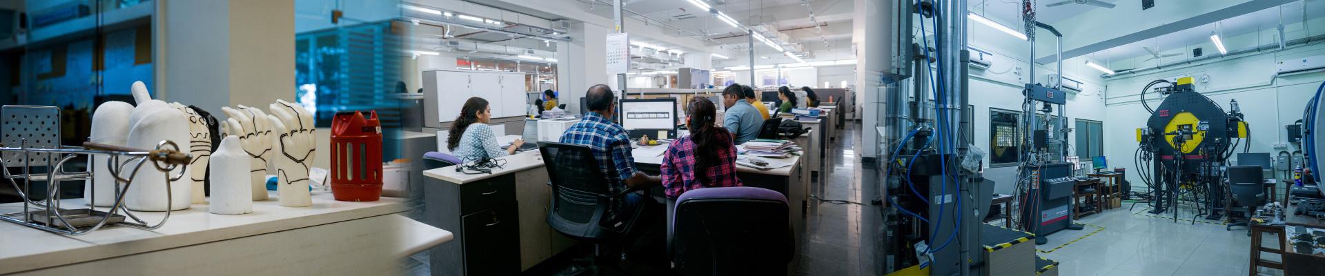 Collage of Industrial products, IITB office and Research facility
