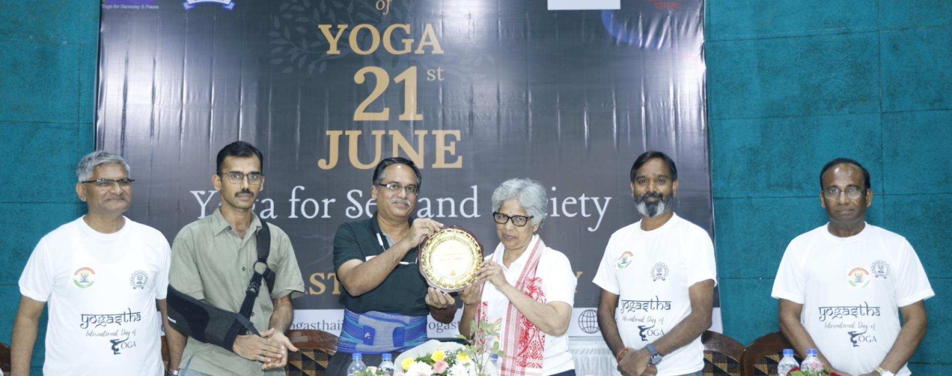 10th International Day of Yoga, IIT Bombay,IDY, Prof. Shireesh Kedare, Surya Namaskar,Yoga,Yogastha, Prof. K. Satya Lakshmi