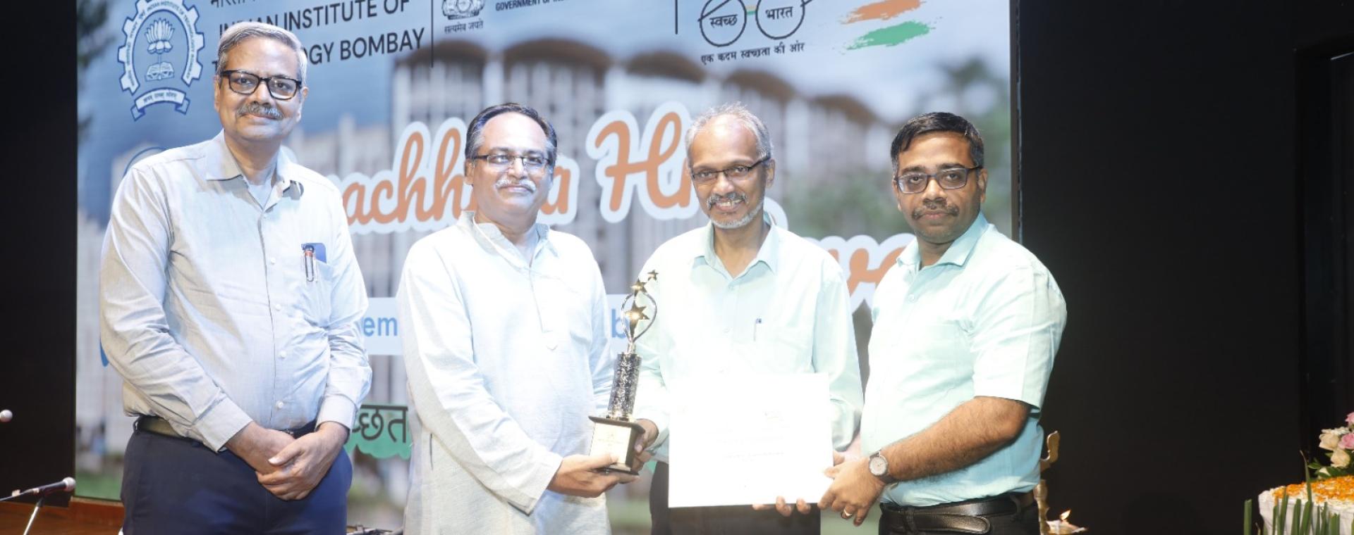HoD Prof. Tom Mathew received Swachhata Pakhwada 2024 Award for Civil Engineering Dept.
