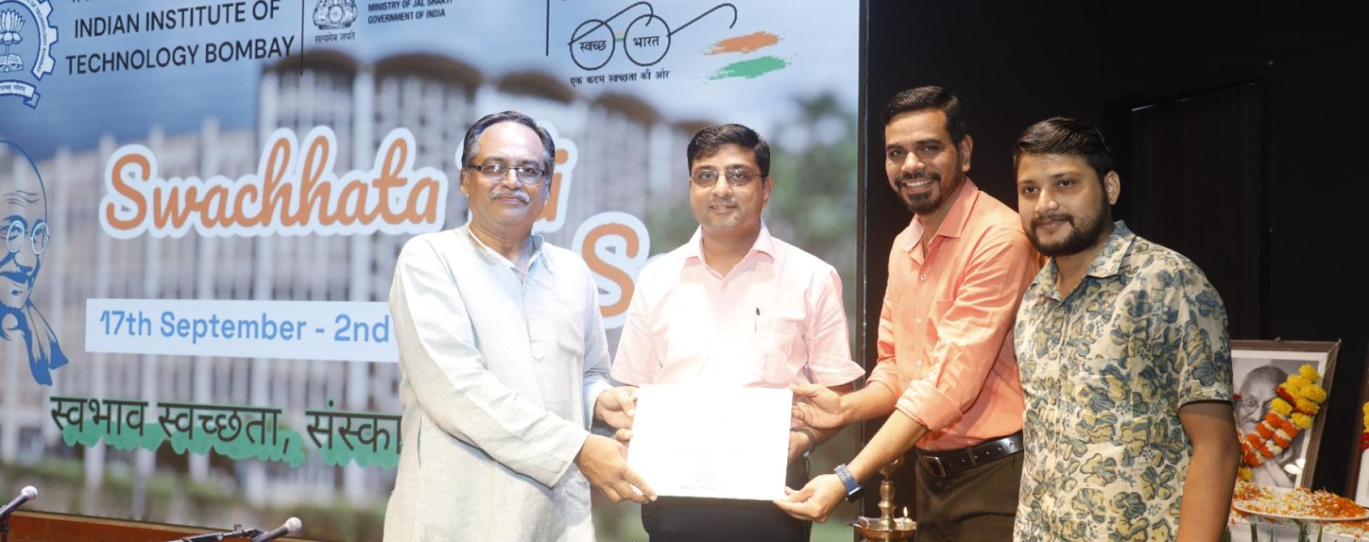 Prof. Jayendran Venkateswaran received Swachhata Pakhwada 2024 Award for IEOR Engineering Dept.