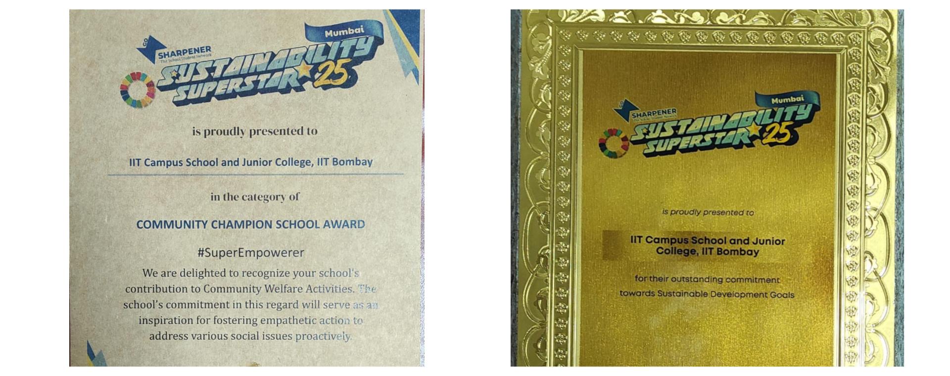 IIT Campus School and Junior College Wins Community Champions Award