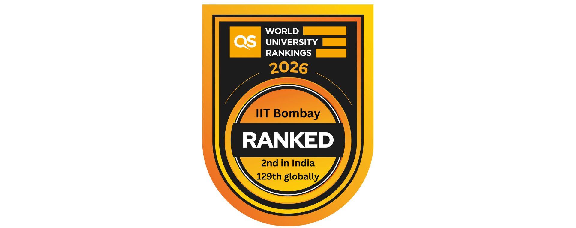 QS WUR 2026: IIT Bombay ranked 2nd in India and 129th globally