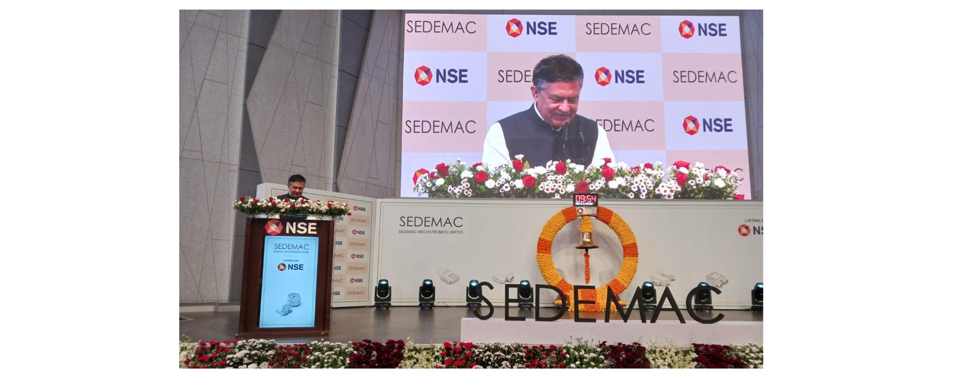 SEDEMAC Mechatronics Pvt. Ltd., the first-of-its-kind faculty-led deep-tech startup in India achieves IPO milestone