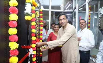 Prof. Prabhu Ramachandran, Head, Computer Centre, inaugurating the new Telephone Exchange