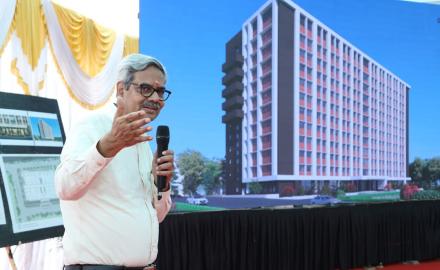 Groundbreaking ceremony of IIT Bombay Academic Science Block 1
