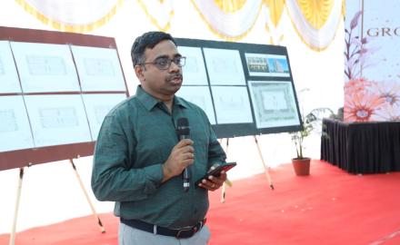 Groundbreaking ceremony of IIT Bombay Academic Science Block 1