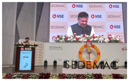 SEDEMAC Mechatronics Pvt. Ltd., the first-of-its-kind faculty-led deep-tech startup in India achieves IPO milestone